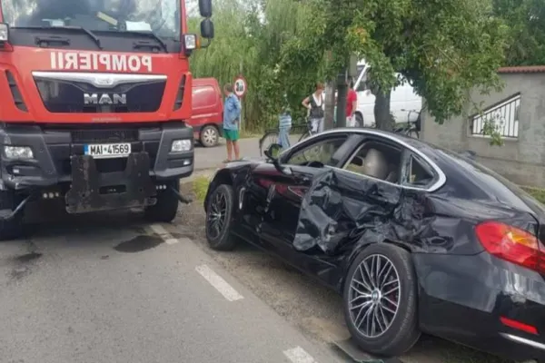 Dâmbovița. Accident rutier pe DN72. Un minor a fost rănit