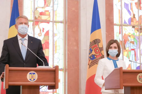 Klaus Iohannis, declarații la Chișinău: Am încredere în eforturile Maiei Sandu și ale guvernului pentru reformele proeuropene
