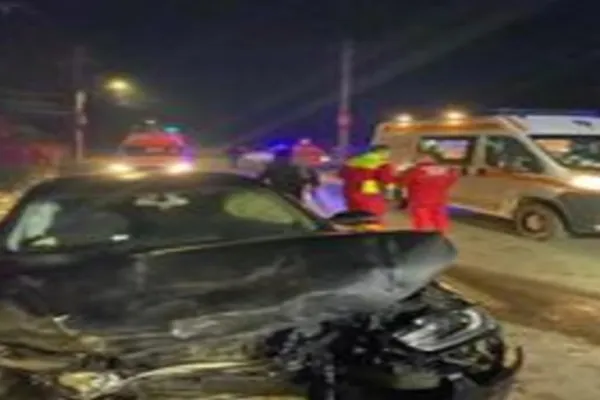 Accident rutier la Bolintin Vale: 3 persoane au fost transportate la spital