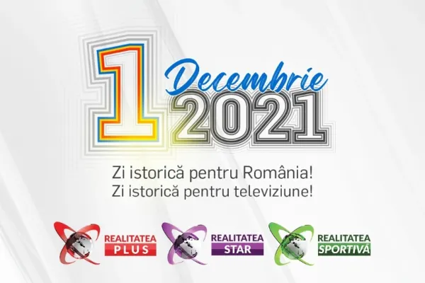 De 1 Decembrie, cele 3 televiziuni marca REALITATEA – Plus, Sportivă și Star - se unesc într-un MARE SHOW, DE NERATAT