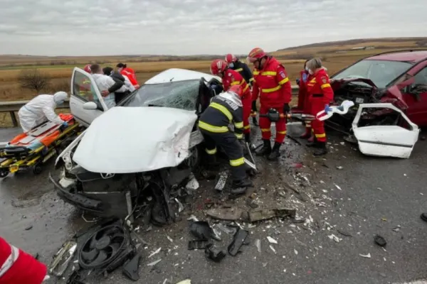 FOTO + VIDEO | Accident teribil, în Suceava: 4 victime în urma unui impact devastator