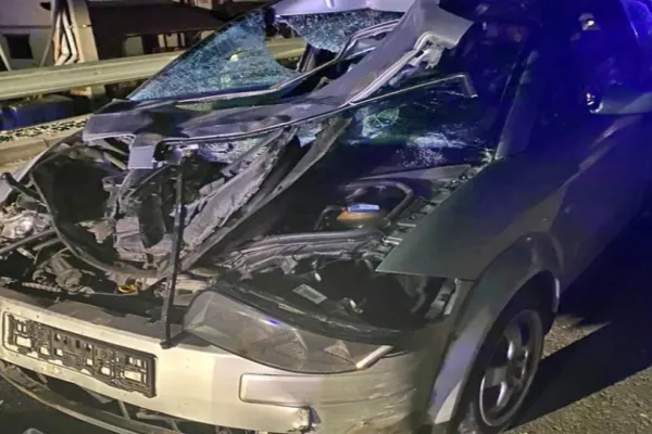 Accident CUMPLIT în Bistrița Năsăud! O mașină făcută ZOB după ce a ucis o femeie și a rănit alți oameni - FOTO