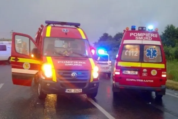 Accident grav în Iași: 5 victime după impactul frontal dintre un automobil și un microbuz