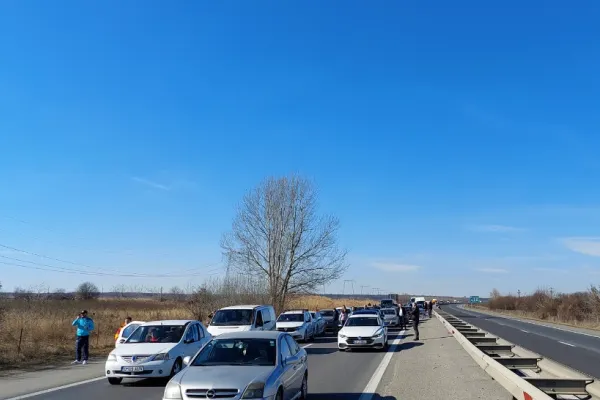 Accident pe Autostrada Soarelui: un șofer rănit - Traficul este BLOCAT