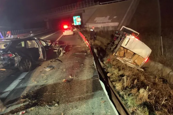 Accident în lanț, pe autostrada A1: un mort și 2 răniți
