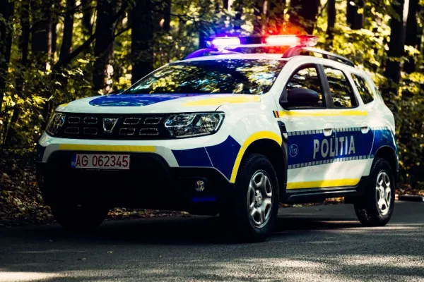 Copil de 12 ani, lovit de o mașină de poliție pe o trecere de pietoni din Bistriţa-Năsăud! A fost deschis un dosar penal