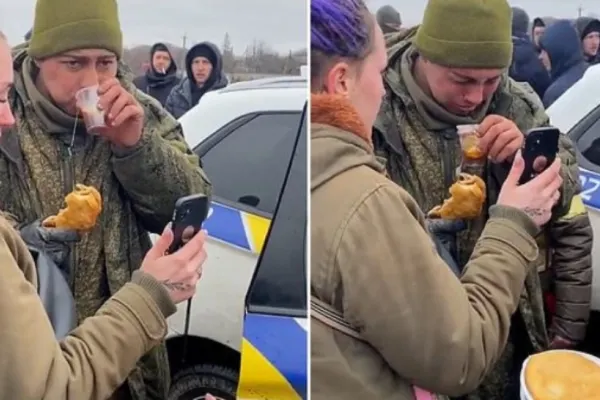 Război Rusia-Ucraina. Soldat rus, capturat și hrănit cu plăcinte și ceai de ucraineni - tânărul a izbucnit în lacrimi - VIDEO