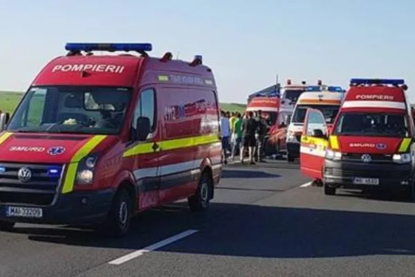 Pompier mort lângă Autostrada A1. Un coleg l-a accidentat cu autospeciala de stingere