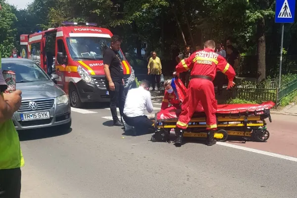 O femeie, SPULBERATĂ pe o trecere de pietoni din Capitală
