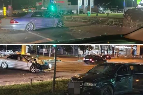 Accident grav în Timișoara. Hoț beat și fără permis, la un pas de moarte - FOTO