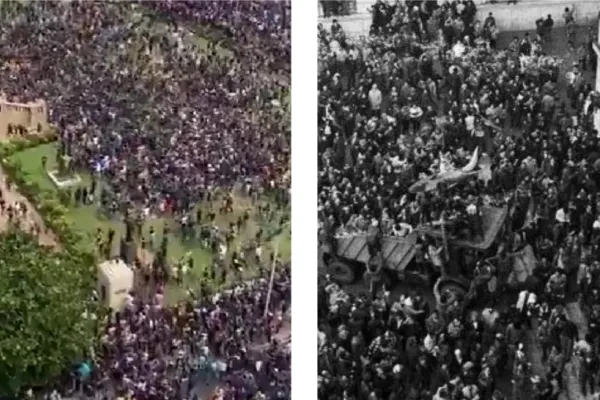 Proteste uriașe în Sri Lanka. Președintele a fugit, scenele amintesc FRAPANT de căderea lui Ceaușescu - VIDEO