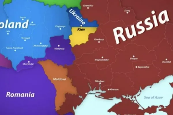 Medvedev a publicat o hartă în care Cernăuți revine României - Cum ar urma să fie împărțite teritoriile Ucrainei între Rusia, România și Polonia