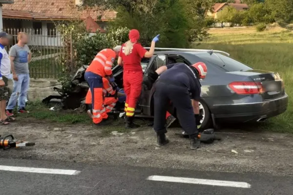 Accident grav la Cluj - A fost nevoie de intervenția elicopterului SMURD