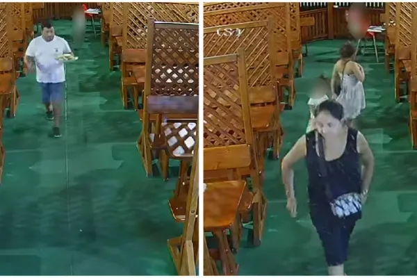 Au mâncat împreună cu cei trei copii la un restaurant și au plecat fără să plătească - VIDEO