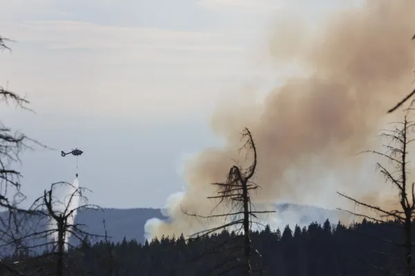 Incendiu de pădure în Germania: zeci de hectare arse - 5 elicoptere şi peste 300 de pompieri se luptă cu flăcările - VIDEO