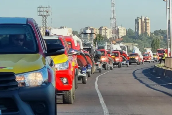Convoiul cu cel mai mare ajutor al Franței pentru Ucraina a plecat din Constanța spre Suceava - VIDEO