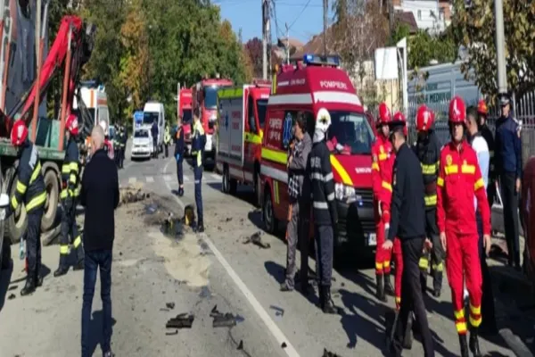 Un mort și un rănit într-un accident extrem de grav, în Slatina - VIDEO
