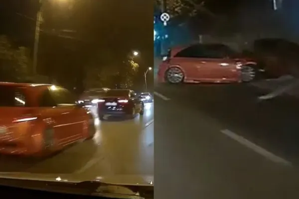 Urmărire ca în filme, urmată de un grav accident, în București. Imagini șocante