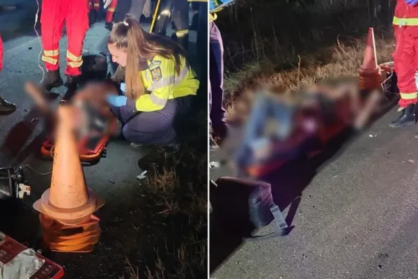 Accident TERIBIL în județul Prahova. Două persoane au murit strivite într-o mașină care s-a răsturnat pe A3
