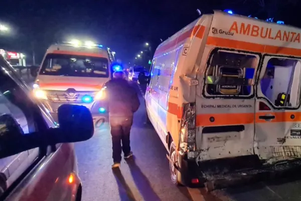Tragedie în Giurgiu. Copil de 11 ani, accidentat mortal de o ambulanță izbită în spate de un TIR