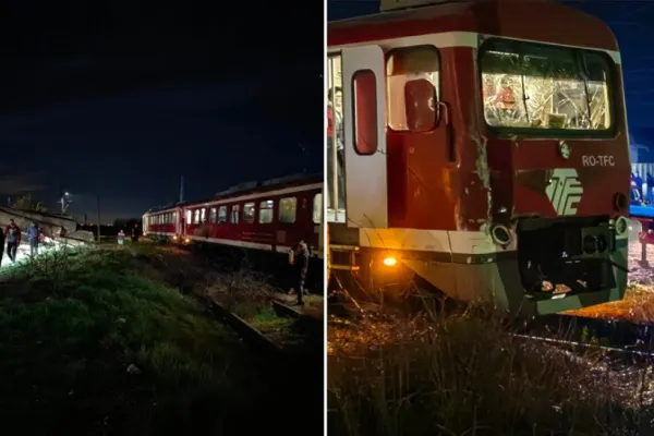 Un nou accident FEROVIAR grav. Un tren cu zeci de pasageri a lovit un TIR. 4 oameni răniți - FOTO