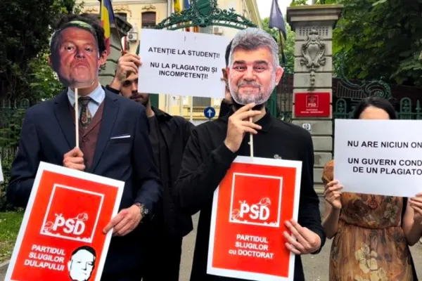 Studenții au protestat la Guvern și sediile PSD și PNL. În loc să fie primiți la discuții, au fost încercuiți de jandarmi și sancționați