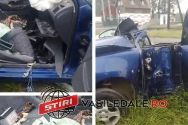 Tânăr de 20 de ani în comă, după un accident cumplit: mașina s-a încolăcit în jurul stâlpului lovit - VIDEO