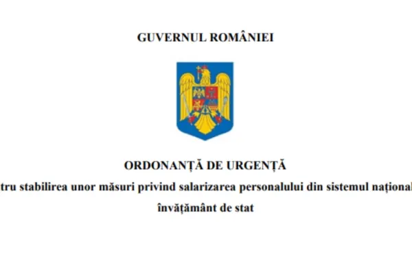 Ce prevede Ordonanța de Urgență pe Educatie aprobată în Guvern: Modificări în grila de salarizare