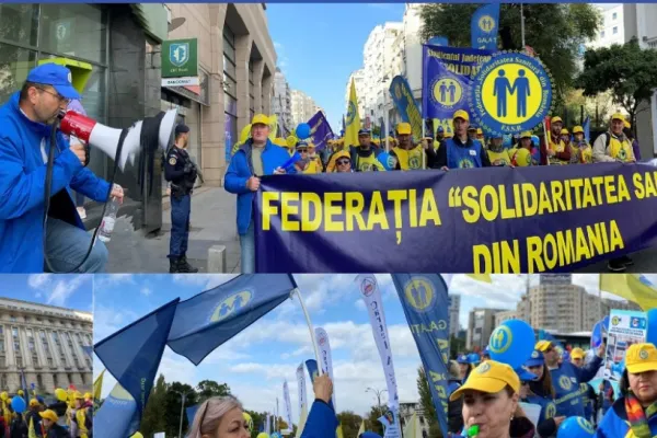 Angajații din Sănătate, protest de amploare. Au plecat din fața guvernului către Ministerul Sănătății: „Medicii sunt plătiți două gărzi, la una” - LIVE TEXT -