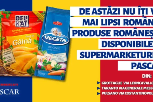 Un supermarket din Italia introduce la raft 33 de produse românești. „De astăzi nu îți va mai lipsi România”