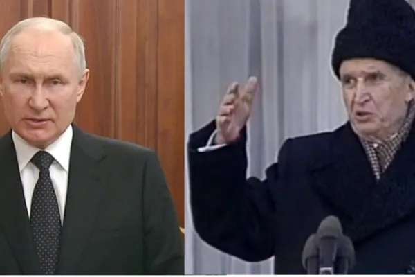 Asemănări cutremurătoare între Putin și Ceaușescu. Discursuri și acțiuni similare în fața revoltei