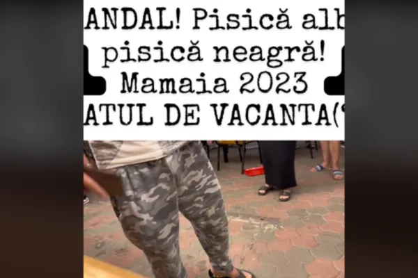 Scandal și circ la un control ANPC pe litoral. Mâncare gătită pe asfalt, oamenii au înjurat inspectorii și au aruncat în ei cu alimente
