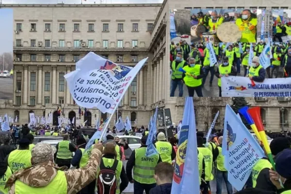 Revoltă uriașă după măsurile de austeritate: Peste 1.500 de sindicaliști în stradă - Proteste la Finanțe și la Muncă