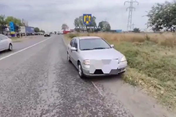 Șofer recalcitrant, încătușat la Galați, după ce a condus cu 180 km/h ca să scape de polițiști