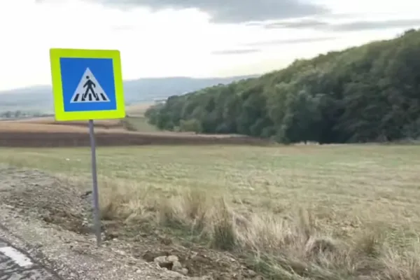 Dorel de Suceava a făcut o trecere de pietoni care unește o pădure cu un cimitir