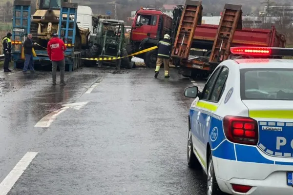 Accident grav în Brașov - Traficul blocat