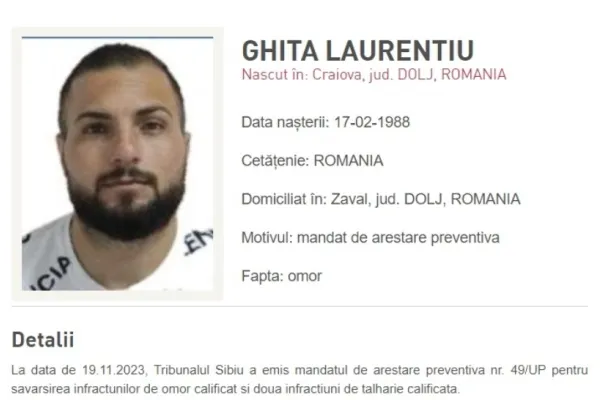 Laurențiu Ghiță, unul dintre ucigașii omului de afaceri sibian Adrian Kreiner, va fi adus în țară