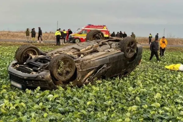 Accident TRAGIC în Olt. Un bărbat de 58 de ani a murit, iar doi copii de 6 ani au fost grav răniți