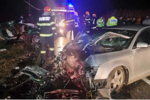 Accident grav în județul Brașov, soldat cu 2 morți şi 5 răniți. Printre victime, și 3 copii. Trafic blocat