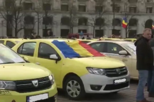 Sute de taximetriști au protestat în centrul Bucureștiului. Ce promisiuni le-a făcut guvernul?