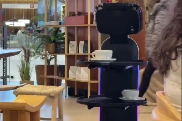 Chelnerilor-roboți într-un restaurant din Cluj. Cât de rentabilă este investiția VIDEO