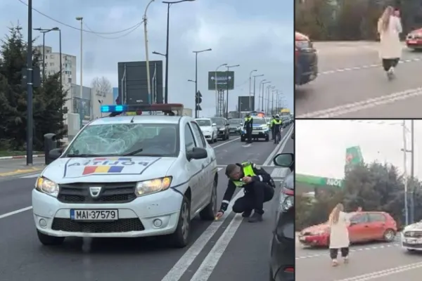 Adolescentă lovită în plin de o autospecială a poliției, pe o TRECERE de pieton din Constanța -VIDEO
