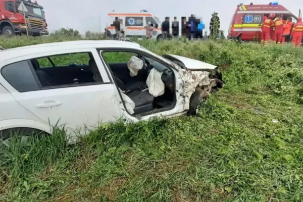 Grav accident rutier cu 3 victime în Giurgiu. A fost necesară intervenția elicopterului SMURD