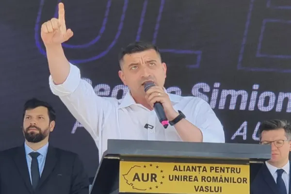 AUR şi-a lansat, la Vaslui, candidaţii pentru alegerile din 9 iunie, în prezența liderului George Simion