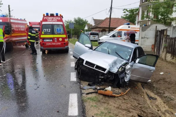 Accident teribil pe un drum județean din Dolj. Un om a decadat, iar alți 5 sunt grav răniți VIDEO