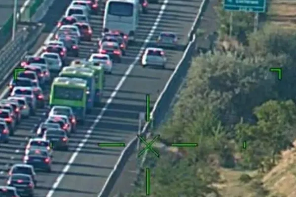 Atenție, șoferi! Autostrada Soarelui luată în vizor cu ajutorul dronelor de polițiștii rutieri