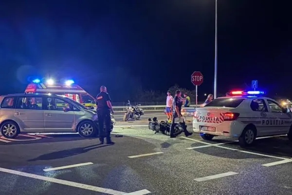 Accident grav pe centura nou construită. O motocicleta a fost spulberată