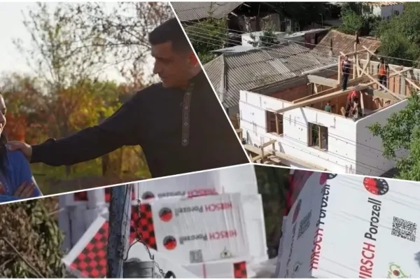 Casa construită de George Simion a ajuns în etapa placării cu polistiren. Liderul AUR vrea să demonstreze că poate să ridice o locuință în 12 zile