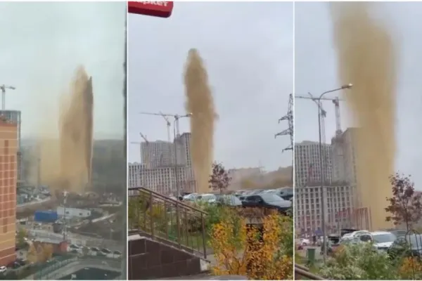 Imagini CATASTROFALE în Moscova! „Un gheizer de fecale” cât un bloc de 18 etaje a țâșnit în toiul zilei