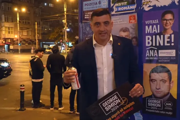 George Simion NU renunță! Liderul AUR pune la loc afișele electorale ale partidului